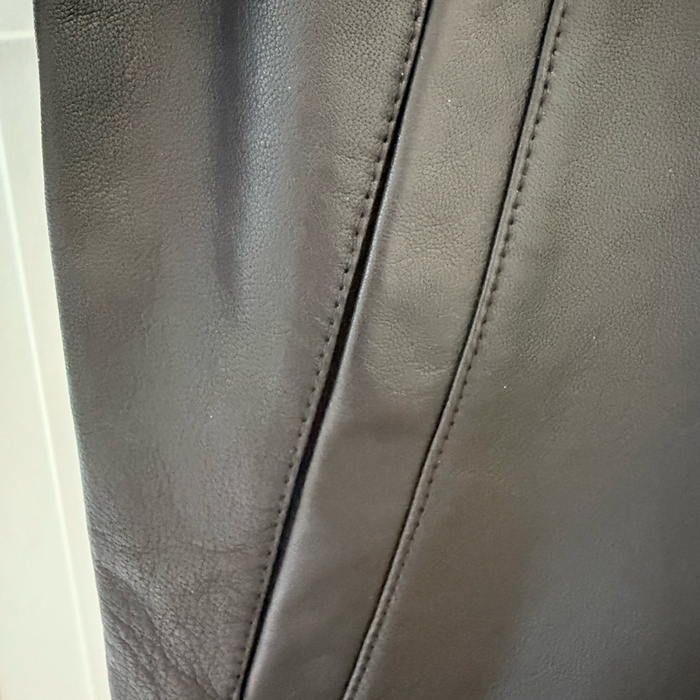 NWT Men’s Cole Haan Black Leather Jacket - Picture 4 of 5